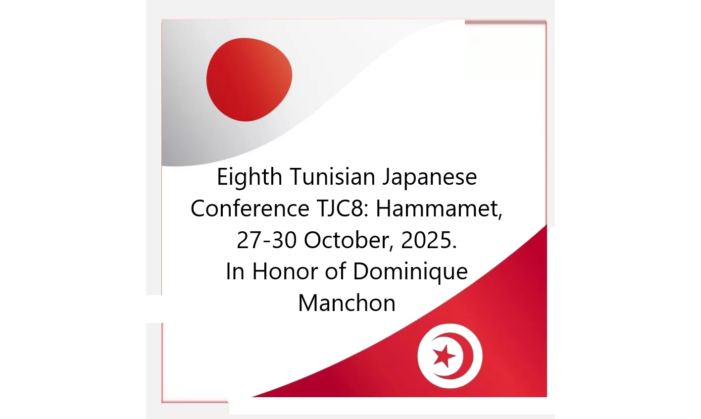 Eighth Tunisian Japanese Conference TJC8: Hammamet, 27-30 October, 2025. In honor of Dominique Manchon